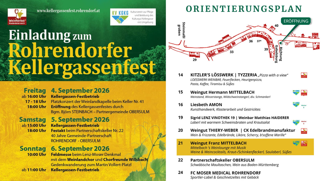 Kellergassenfest Rohrendorf 2026